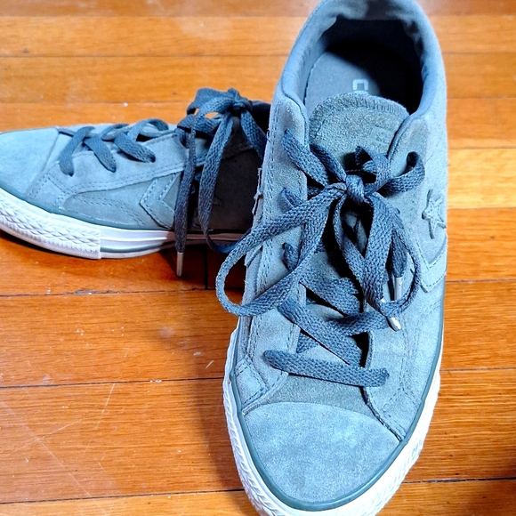 Green suede trainers - Picture 3 of 4